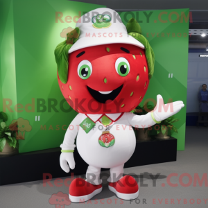 Mascotte de fraise blanche...