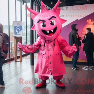 Máscara de dragão rosa com...