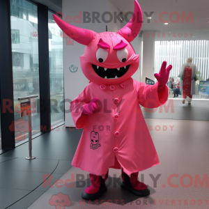 Máscara de dragão rosa com...