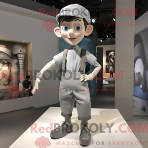Gray Acrobat mascot costume...