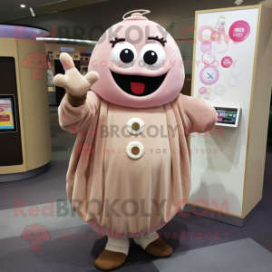 Solbrun Rosa maskot drakt...
