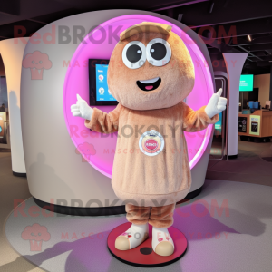 Tan-Pink Maskottchen Kostüm...