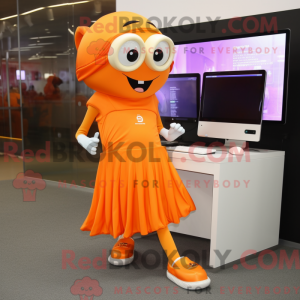 Orange Computer mascot...