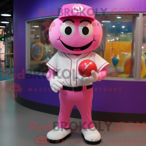 Pink Candy mascot costume...