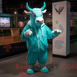 Turquoise Zebu mascot...