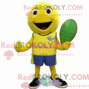 Gul Zucchini maskot kostume...