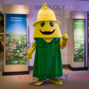 Guld spinat maskot kostume...