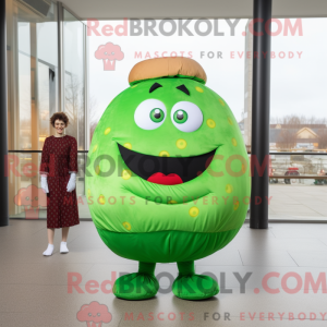 Grønn hamburger maskot...
