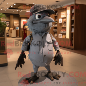 Graue Amsel Maskottchen...