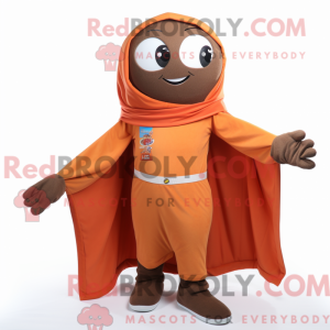 Brun Orange maskot kostume...