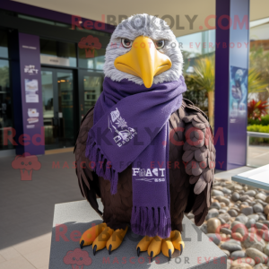 Purple Haast S Eagle mascot...