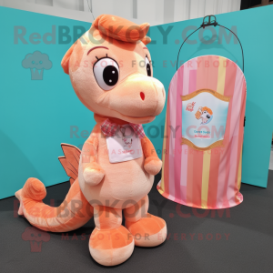 Peach Sea Horse mascotte...