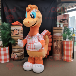 Peach Sea Horse mascotte...