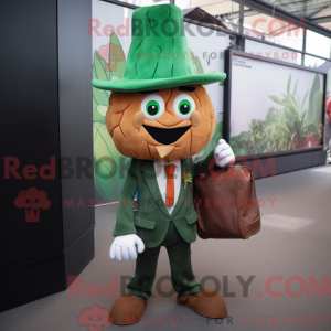 Rust Spinach mascot costume...