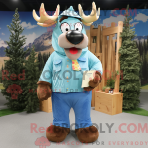 Sky Blue Moose mascot...