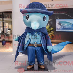 Blue Whale maskot kostume...