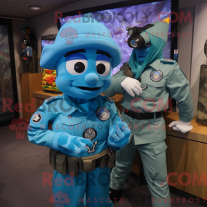 Cyan Marine Recon mascot...