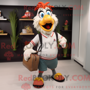 Personnage mascotte de coqs...