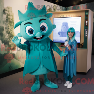 Teal Tooth Fairy mascot...