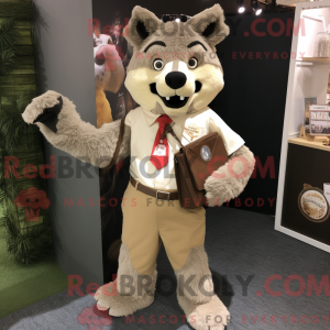 Tan Wolf mascottekostuum...