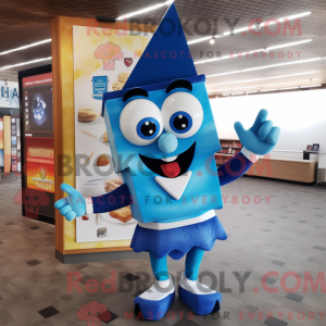 Blue Lasagna mascot costume...