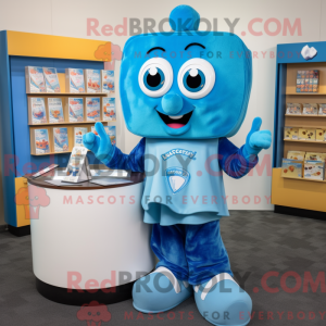 Blue Lasagna mascot costume...