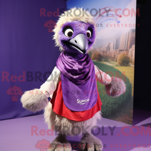 Lavendel Emu maskot kostume...