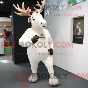 Hvid Irish Elk maskot...