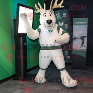 Hvid Irish Elk maskot...