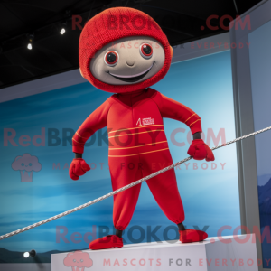 Red Tightrope Walker maskot...