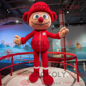 Red Tightrope Walker maskot...