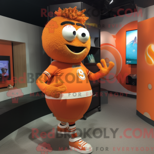 Oransje sjonglere maskot...