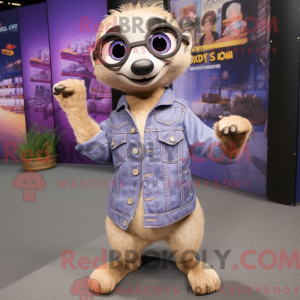 Lavendel Meerkat maskot...