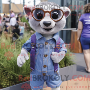 Lavendel Meerkat-maskot...