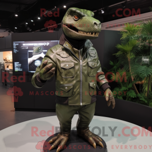 Oliven Tyrannosaurus maskot...