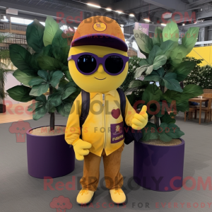 Gold Grape mascot costume...