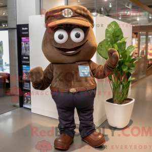 Brown Plum mascottekostuum...