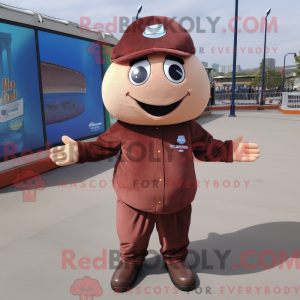 Brown Plum mascottekostuum...