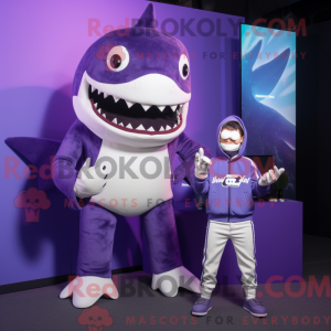 Personaggio mascotte viola...