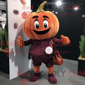 Maroon Pumpkin mascot...