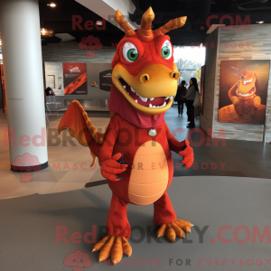 Rust Dragon maskot kostume...