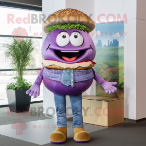 Lavendel hamburger maskot...