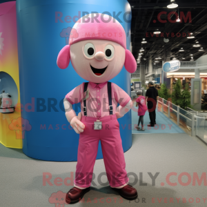 Pink Juggle maskot kostume...