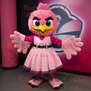 Pink Hawk-maskotdraktfigur...