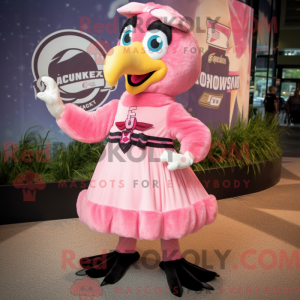 Pink Hawk-maskotdraktfigur...