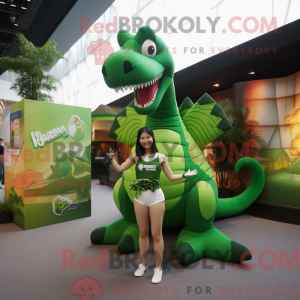 Green Spinosaurus mascot...