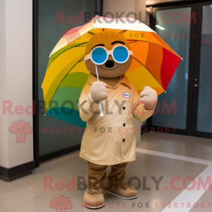 Postava maskota Tan Rainbow...