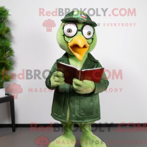 Grøn Tyrkiet maskot kostume...