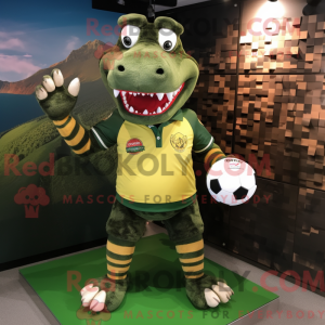 Oliven Krokodille maskot...