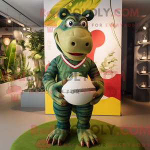 Oliven Krokodille maskot...